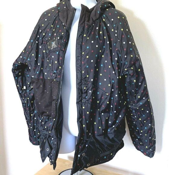 Womens Burton Jacket Large Black Snowboarding Ski Zip Up Hooded - Picture 4 of 10